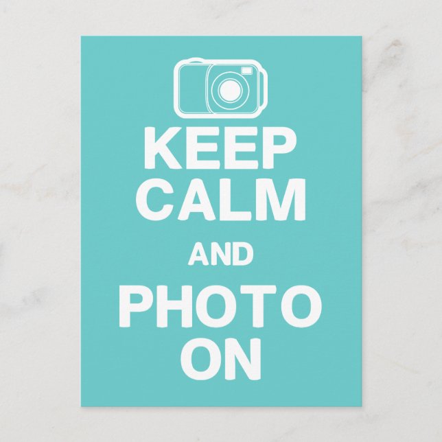 Keep Calm & Photo On Postcard (Front)