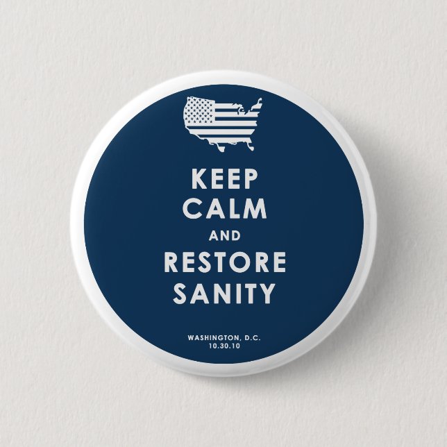 Keep Calm! Pinback Button (Front)