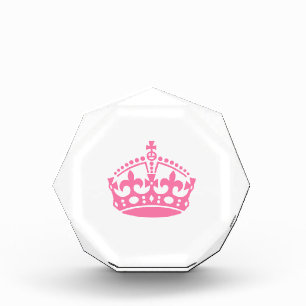 Keep calm pink victory crown award