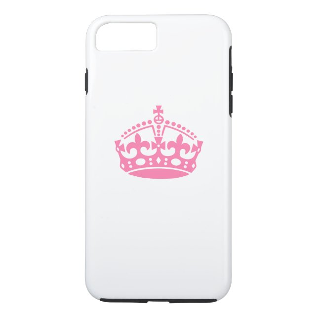 Keep calm pink victory crown Case-Mate iPhone case (Back)
