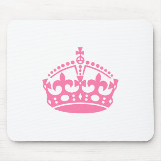 Keep calm pink victory crown mouse pad