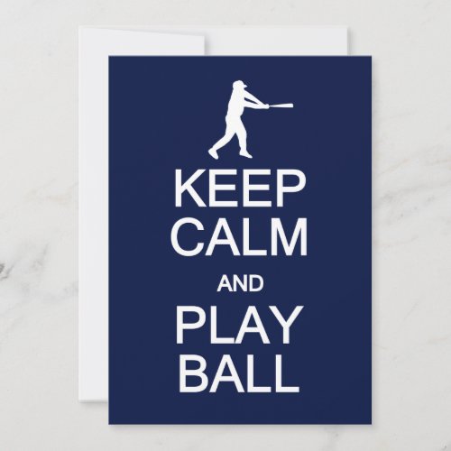 Keep Calm &amp; Play Ball invitation, customize