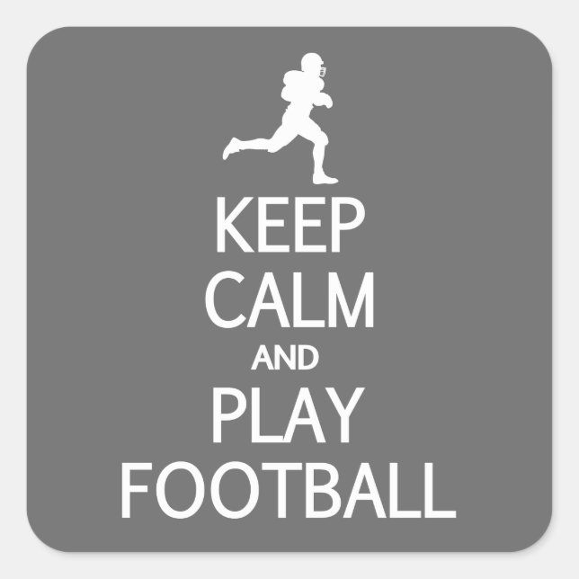 Keep Calm & Play Football custom color stickers (Front)