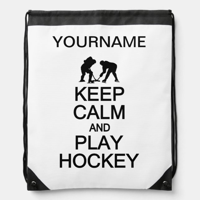 Keep Calm & Play Hockey custom color bag (Front)