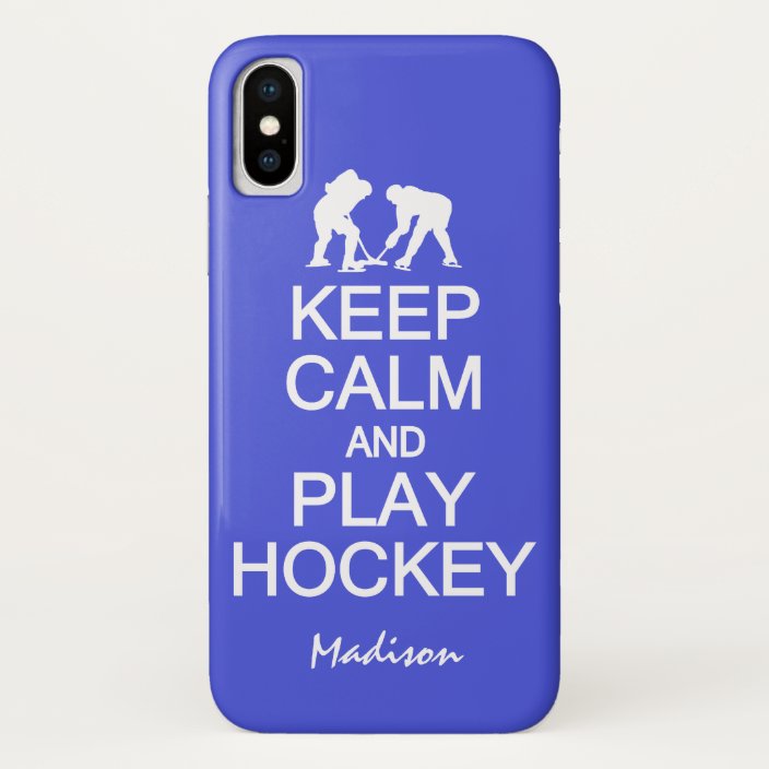 Keep Calm Amp Play Hockey Custom Name Amp Color Cases Zazzle Com
