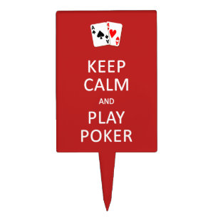 KEEP CALM & PLAY POKER custom cake toppers