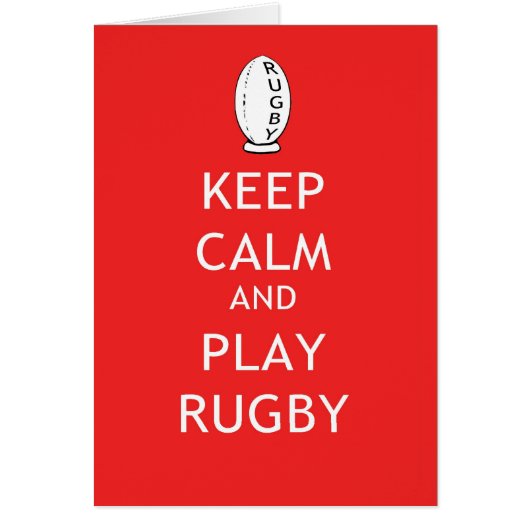 Keep Calm & Play Rugby Cards (Front)