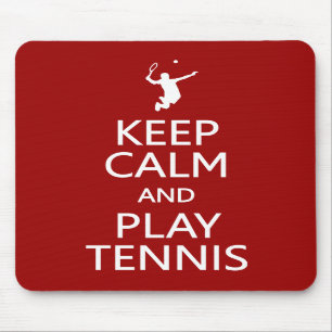Keep Calm & Play Tennis custom color mousepad