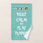 Keep Calm Play Tennis Sports Hand Towel For Player at Zazzle