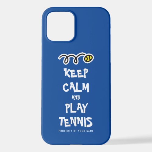 Keep calm play tennis Zazzle Value iPhone 12 Case