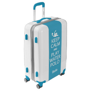Keep Calm & Play Water Polo custom name & color Luggage