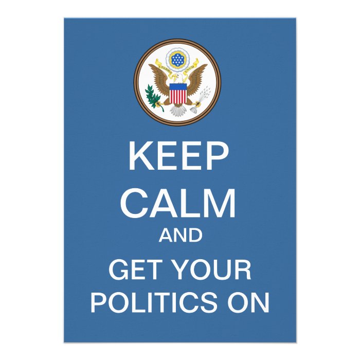 KEEP CALM Political Debate Party Invitation