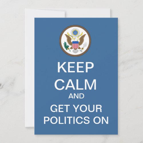 KEEP CALM Political Debate Party Invitation