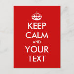 Keep calm postcard template | Customizable design