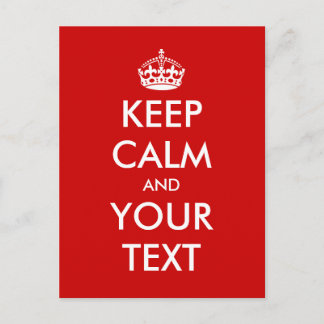 Keep calm postcard template | Customizable design