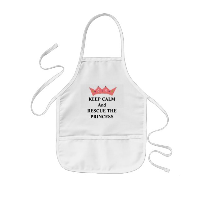 Keep Calm Princess Crown Kids' Apron (Front)