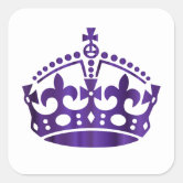 keep calm crown purple