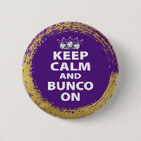 Keep Calm Purple Gold Bunco