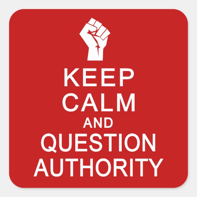Keep Calm & Question Authority stickers (Front)