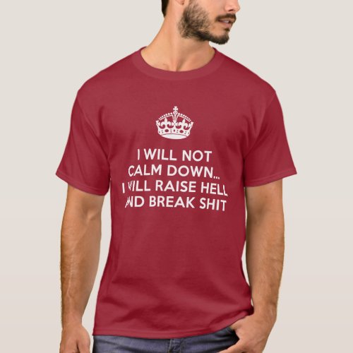 Keep Calm Raise Hell and Break Stuff T_Shirt