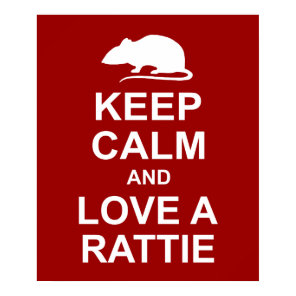 Keep Calm Rat Lover's Poster