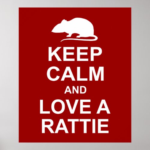 Keep Calm Rat Lovers Poster