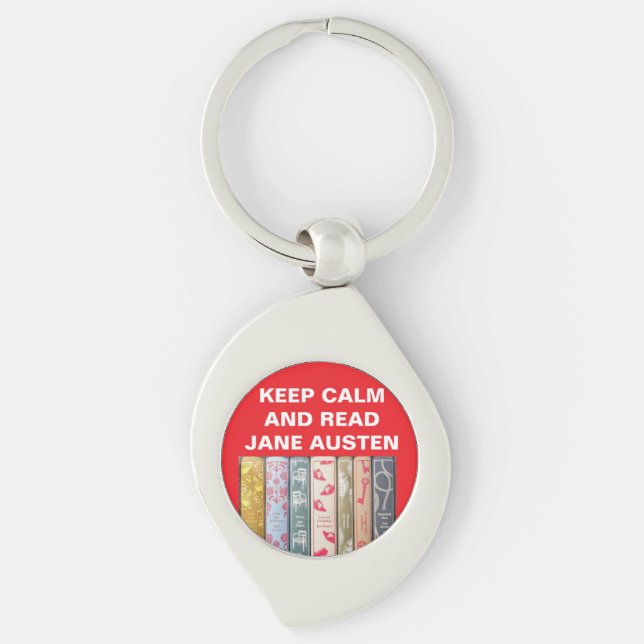 Keep Calm, Read Jane Austen Keychain (Front)