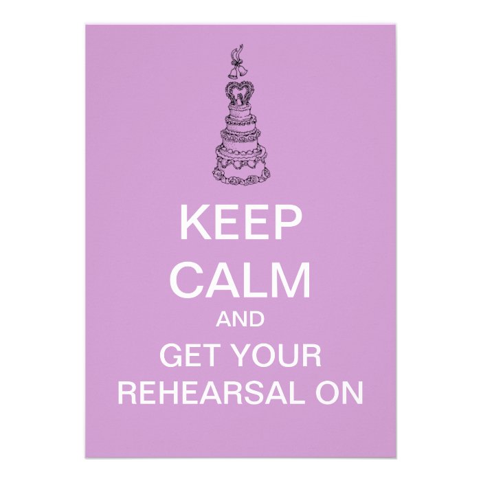 Keep Calm Rehearsal Dinner Invitation