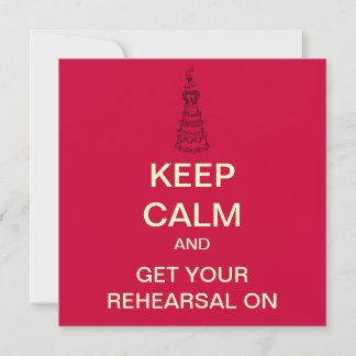 Keep Calm Rehearsal Dinner Invitation (Red)