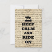 Keep calm & ride on (Front)