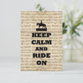 Keep calm & ride on (Standing Front)