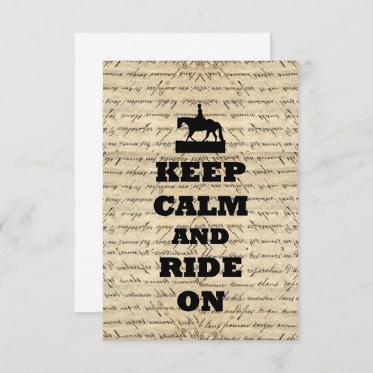 Keep calm & ride on (Front/Back)