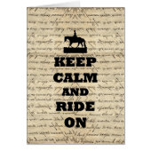 Keep calm & ride on (Front)