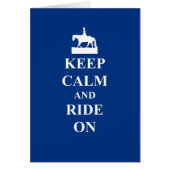 Keep calm & ride on (blue) (Front)