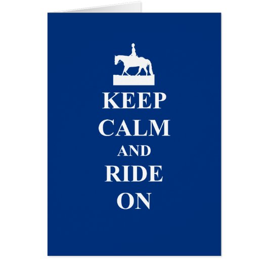 Keep calm & ride on (blue) (Front)