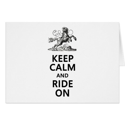 Keep Calm & Ride On Cards (Front Horizontal)