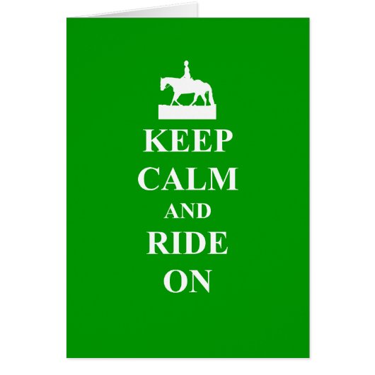 Keep calm & ride on cards (Front)