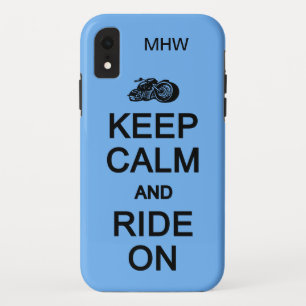 Keep Calm & Ride On custom monogram phone cases