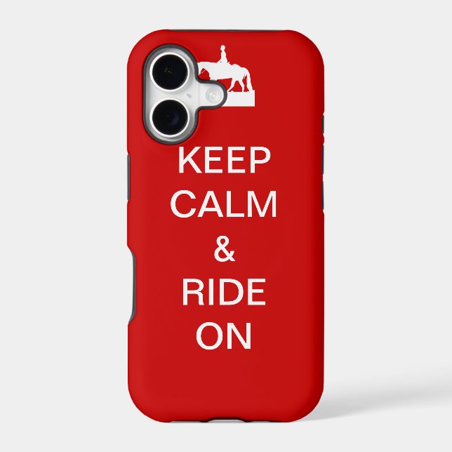 Keep calm & ride on iphone case (Back)