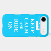 Keep calm & ride on (light blue) Case-Mate iPhone case (Back (Horizontal))