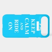 Keep calm & ride on (light blue) Case-Mate iPhone case (Back (Horizontal))