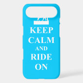 Keep calm & ride on (light blue) Case-Mate iPhone case (Back)