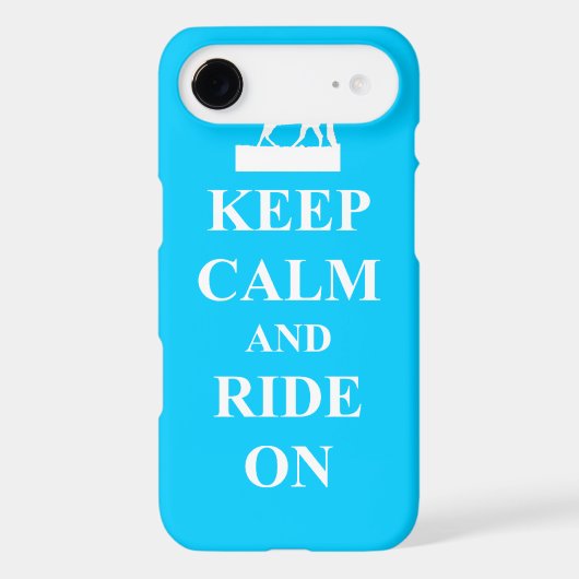 Keep calm & ride on (light blue) Case-Mate iPhone case (Back)