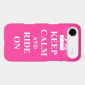Keep calm & ride on (pink) Case-Mate iPhone case (Back (Horizontal))