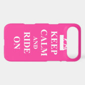 Keep calm & ride on (pink) Case-Mate iPhone case (Back (Horizontal))