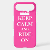 Keep calm & ride on (pink) Case-Mate iPhone case (Back)