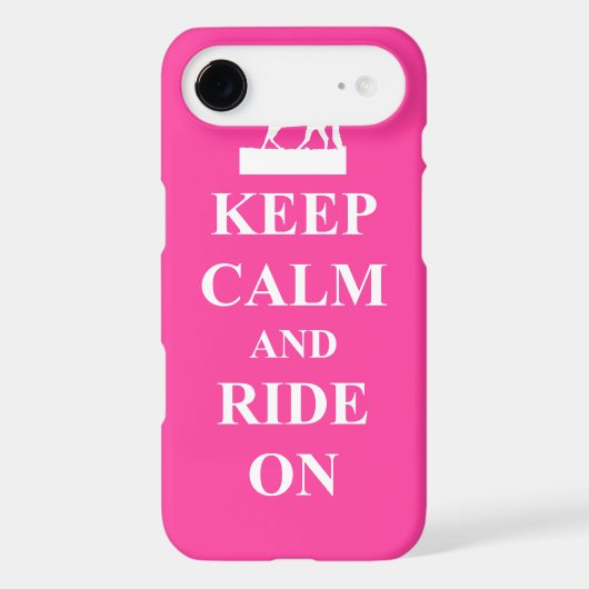 Keep calm & ride on (pink) Case-Mate iPhone case (Back)