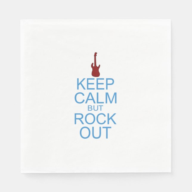 Keep Calm Rock Out - Parody Paper Napkins (Front)