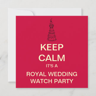 KEEP CALM Royal Wedding Party Invite (Square)
