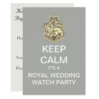 KEEP CALM Royal Wedding Watch Party Invite